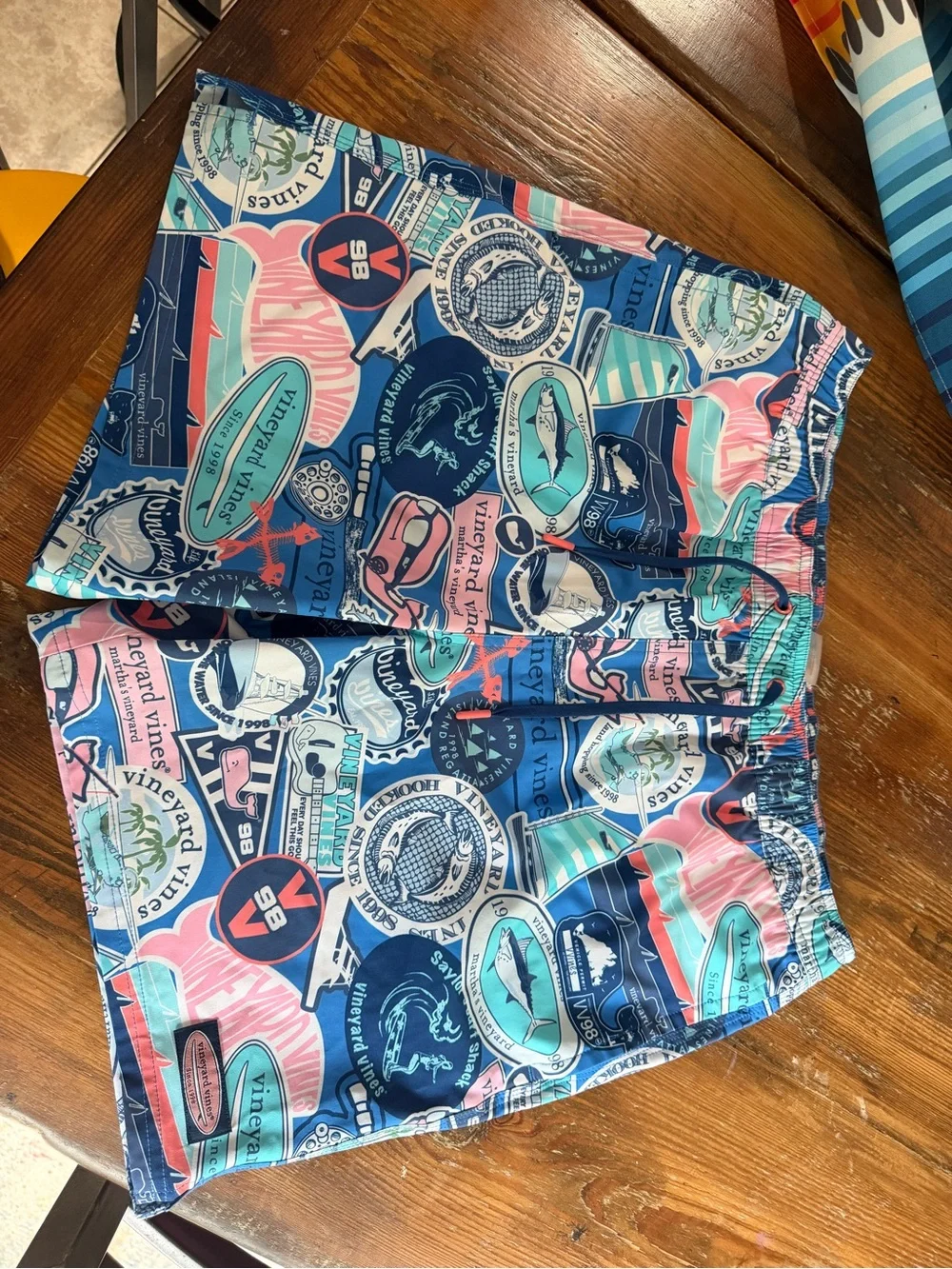 Vineyard Vines Men's Swim Trunks - Navy, Light Blue, Pink